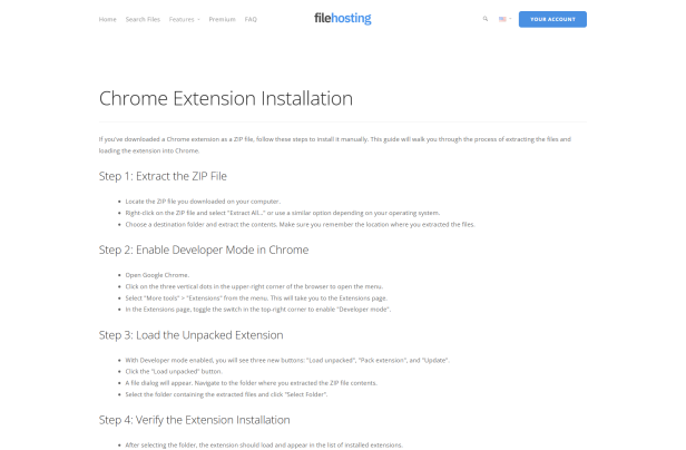 Website Browser Install Guidance